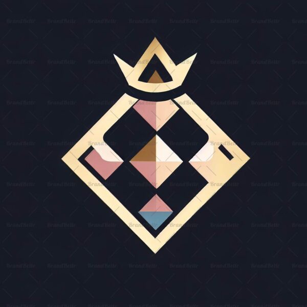 Geometrischer Diamant und Krone